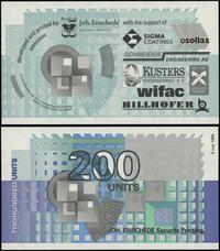banknot testowy - 200 units 5.05.1995, wyproduko