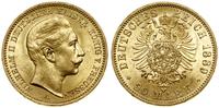 20 marek 1889 A, Berlin, złoto, 7.97 g, piękny s