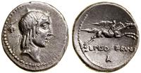 denar 90 pne, Rzym, Aw: Popiersie Apollina w pra