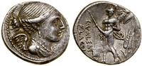 denar 108–107 pne, Rzym, Aw: Głowa Wiktorii w pr