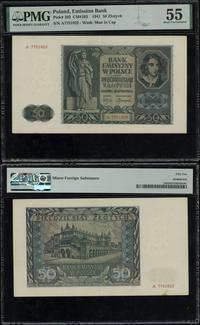 50 złotych 1.08.1941, seria A, numeracja 7751922