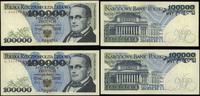 Polska, zestaw: 2 x 100.000 złotych, 1.02.1990
