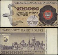200.000 złotych 1.12.1989, rzadsza, początkowa s