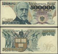 500.000 złotych 20.04.1990, rzadsza, początkowa 