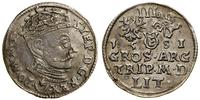 trojak 1581, Wilno, odmiana z herbem Leliwa na a