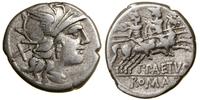 denar 138 pne, Rzym, Aw: Głowa Romy w prawo, za 