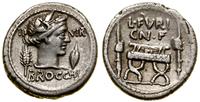 denar 63 pne, Rzym, Aw: Popiersie Ceres między k