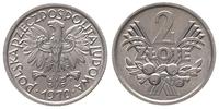 2 złote 1970, Warszawa, aluminium, rzadszy roczn
