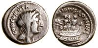 denar 42 pne, Rzym, Aw: Popiersie Concordii w pr