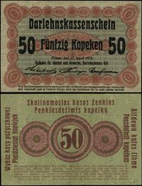 50 kopiejek 17.04.1916, Poznań, na odwrocie klau