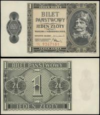 1 złoty 1.10.1938, seria IŁ, numeracja 9247181, 