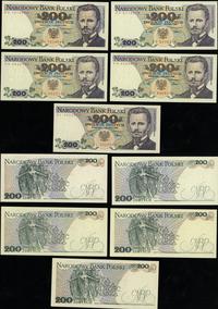 zestaw: 5 x 200 złotych 1 x 1.06.1986, 4 x 1.12.