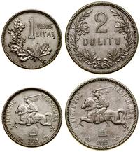 Litwa, zestaw: 1 lit i 2 lity, 1925