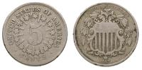 5 centów 1867, pierwszy, rzadszy typ monety, lek