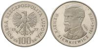 100 złotych 1977, PRÓBA-NIKIEL Henryk Sienkiewic