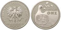 1.000 złotych 1985, PRÓBA-NIKIEL 40 Lat ONZ, nik