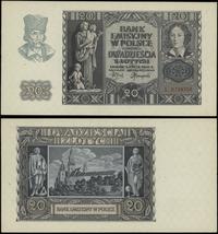 20 złotych 1.03.1940, seria L, numeracja 0799758