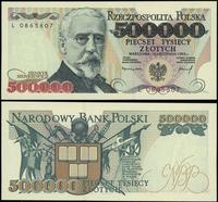 500.000 złotych 16.11.1993, seria L, numeracja 0