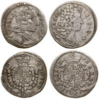 Niemcy, zestaw 2 x grosz (3 krajcary), 1724, 1736 (Karol I Albert)