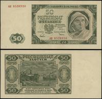 50 złotych 1.07.1948, seria AH, numeracja 853891