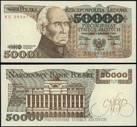 50.000 złotych 1.12.1989, seria AC, numeracja 39