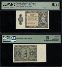 1 złoty 1.10.1938, seria IŁ, numeracja 9332607, 