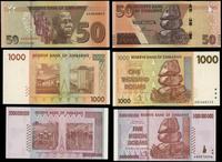 Zimbabwe, zestaw 7 banknotów, 2007–2020