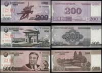 Korea Północna, zestaw 6 banknotów, 2002–2008