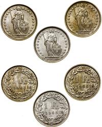 Szwajcaria, zestaw: 3 x 1 frank, 1963–1965
