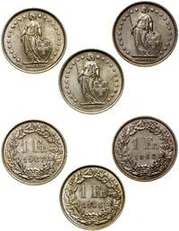 Szwajcaria, zestaw: 3 x 1 frank, 1966–1968