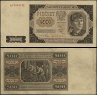 500 złotych 1.07.1948, seria AG, numeracja 83435