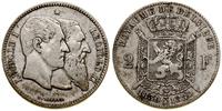 2 franki pamiątkowe 1880, Bruksela, wybite z oka