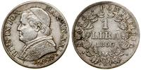 1 lira 1866 R, Rzym, Berman 3341, Pagani 567