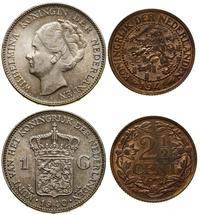 lot 2 monet, Utrecht, 1 gulden 1940, 2 1/2 centa