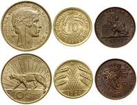 lot 3 monet, 2 centymy 1874 (Belgia), 10 rentenf