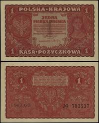 1 marka polska 23.08.1919, seria I-GO, numeracja