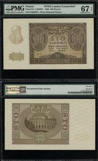 100 złotych 1.03.1940, seria B, numeracja 063075