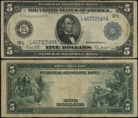 5 dolarów 1914, seria L 46732548 A, niebieska pi