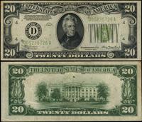 20 dolarów 1934, seria D 09235726 A, zielona pie
