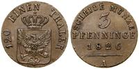 Niemcy, 3 fenigi, 1826 A