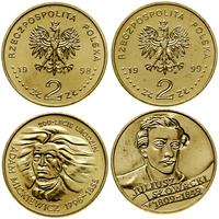 zestaw 2 x 2 złote 1998, 1999, Warszawa, 200-lec