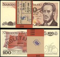 paczka 100 sztuk x 100 złotych z banderolą NBP 1