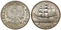 2 złote 1936, Warszawa, Żaglowiec, patyna, ładne