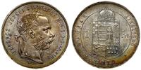 1 forint 1879 KB, Kremnica, kolorowa patyna, pię