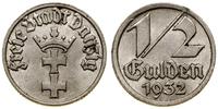1/2 guldena 1932, Berlin, ładny egzemplarz, AKS 