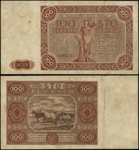 100 złotych 15.07.1947, seria F, numeracja 60887