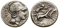 denar 109–108 pne, Rzym, Aw: Głowa Romy w prawo,
