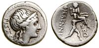 denar 108–107 pne, Rzym, Aw: Głowa Pietas w praw