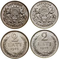 Łotwa, zestaw: 2 x 2 łaty, 1925 i 1926