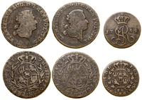 zestaw 3 monet, w zestawie: trojak 1781 (st. IV-